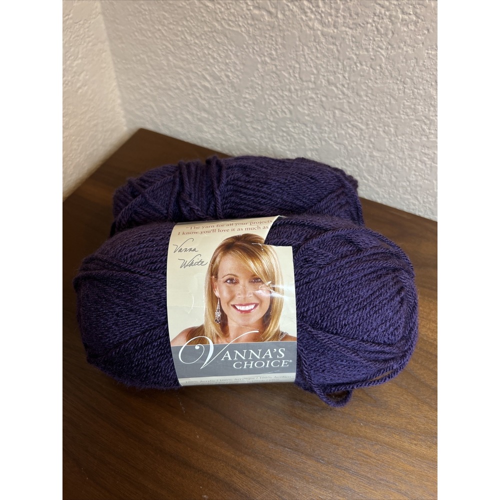 Skeins Yarn by Vanna's Choice Purple Lot of 1.5